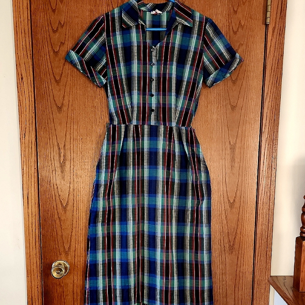 Vintage early to mid 1900's Marla D Side Zipper Dress/Appr Sz 6